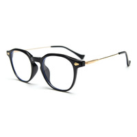 ZS K9203 Bingkai Kacamata Gaya Korea Baru TR90 Retro Bulat Full Rim Fashionable Unisex Artistik Personalisasi Kacamata Polos Bergradasi