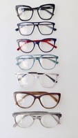 Liquidation de lunettes en acétate à monture large Modèle mixte Montures optiques en acétate faites à la main Lunettes en gros