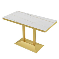 Ensembles de mobilier de café style nordique en gros, tables et chaises de restaurant commercial, tables à manger en fer pour café