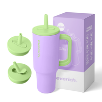 Gobelet isotherme personnalisé de haute qualité de 40 oz avec poignée, tasses en acier inoxydable à double paroi pour sublimation de bière avec couvercle verrouillable anti-fuite