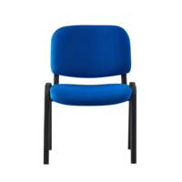 Chaises de formation robustes bleues et marron en gros à prix abordable, chaises de conférence empilables en tissu avec cadre métallique personnalisé pour hôtels