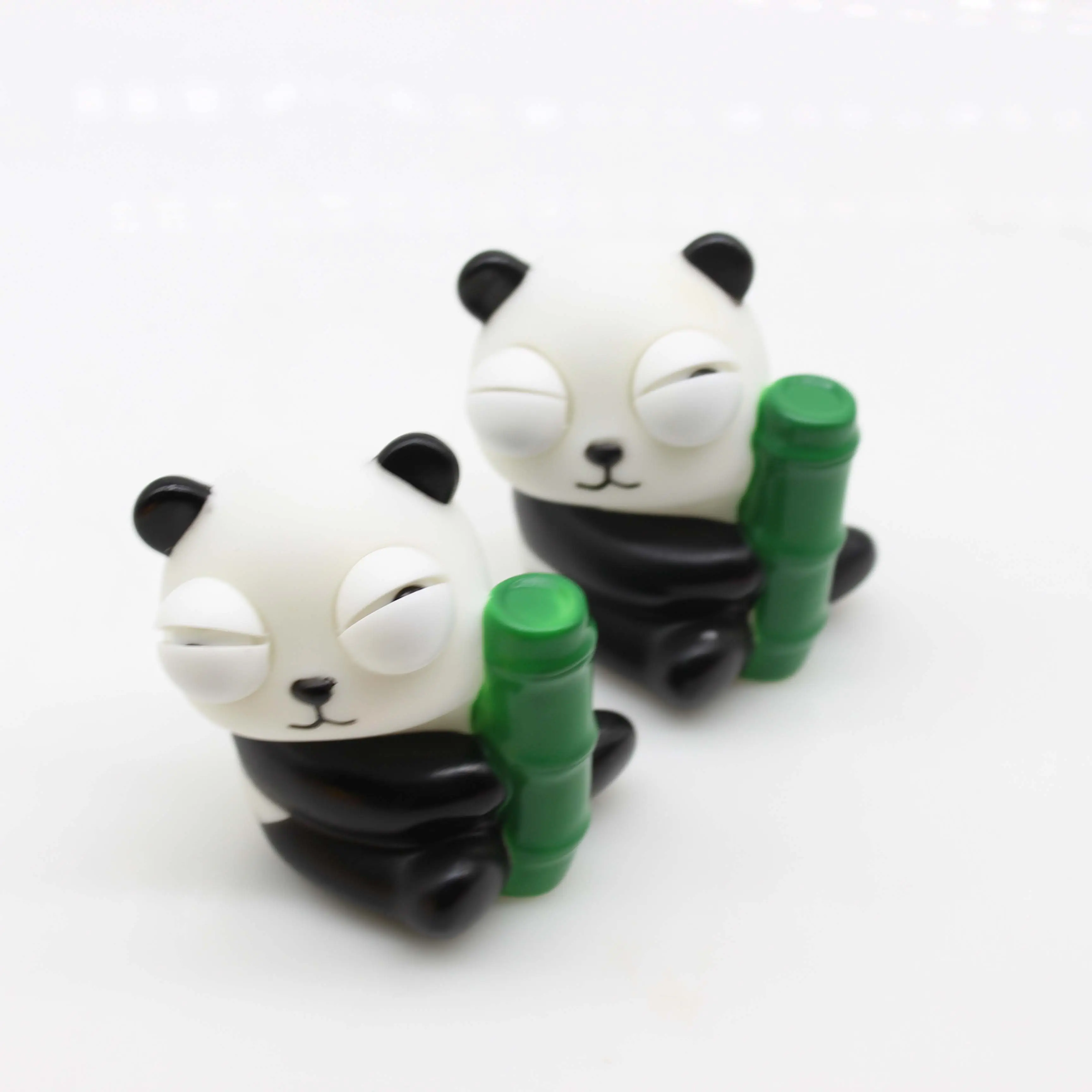 Novo brinquedo animal de plástico de borracha para olhos de panda fofo, brinquedo de estresse complicado