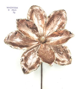Fleur de lys artificielle de Noël à <span class=keywords><strong>paillettes</strong></span> faites à la main pour le nouvel an et le nouvel an chinois décor pour les fêtes de mariage décoration de la maison - Product Image 5