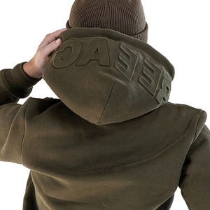 Sudadera con Capucha Oversize para Hombre, Estilo Urbano Americano, con Estampado Gráfico 3D en Relieve, Hombros Caídos, Corte Cuadrado, Novedad 2025, Superventas - Product Image 3