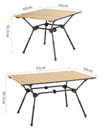 Table de pique-nique pliable multifonctionnelle en aluminium léger pour le camping en plein air, vente en gros
