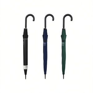 Unisex Fabric Rain <b>Umbrella</b> Classic Black Navy Green <b>Foldable</b> Compact Outdoor Use Italy - Product Image 2