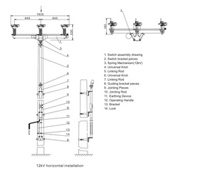 Fkw18 12kv điện áp cao sf6 khí cách điện tải phá vỡ chuyển đổi (lbs), ngoài trời bài cách điện tải chuyển đổi cho đường dây trên không - Product Image 5