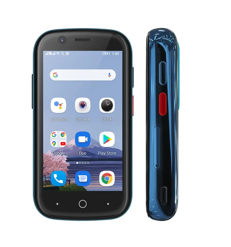 Unihertz Jelly 2 Teléfono inteligente Android 11 4G más pequeño del mundo 6GB + 128GB 2000mAh Huella digital OTG NFC Tamaño de tarjeta Super Mini Teléfono pequeño