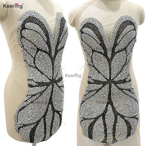 Nouvelles Appliques Papillon et Manteau de Nuit <span class=keywords><strong>en</strong></span> Strass pour Robes WDP-616 <span class=keywords><strong>J</strong></span> - Product Image 6