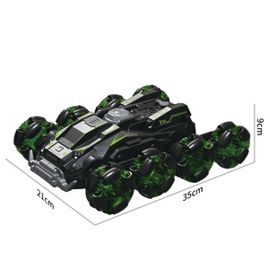 Coche de Carreras con Control Remoto de 2.4G, <span class=keywords><strong>Ocho</strong></span> <span class=keywords><strong>Ruedas</strong></span>, Giro de 360 Grados, Volante de Carreras, Control Remoto, Control por Gestos, Juguetes de Coche con Spray - Product Image 3
