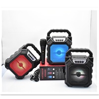 Altavoz Bluetooth Portátil de 4 Pulgadas, Altavoz Inalámbrico para Exteriores, Centro de Música con Supergraves, Compatible con Tarjeta TF, Aux, USB