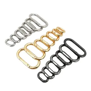 Oval klip musim semi karabiner Oval cincin gerbang Musim Semi gantungan kunci untuk tas