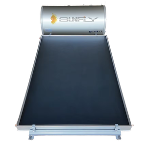 Plaque plate certifiée de marque de clé Capteur solaire Plaque d'acier de couleur Réservoir extérieur Chauffe-eau à cadre solide Chauffe-eau <span class=keywords><strong>solaires</strong></span> - Product Image 1