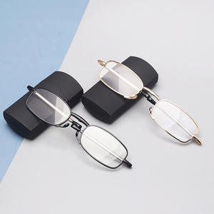 Mini Metal Folding <strong>Reading</strong> <strong>Glasses</strong> Small Round Square Portable Foldable Blue Light Blocking Folding <strong>Reading</strong> <strong>Glasses</strong> With Case - Product Image 2