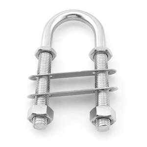 Stainless Steel <b>U</b> <b>Bolt</b> With Hex Nuts Passivated Finish Industrial Grade M6 Threaded Rods - Product Image 5