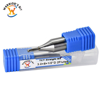 Warrior's Micro Usinage Fraise Droite 1/4 & 1/2 Tige TCT Carbure 2Flutes pour MDF Bois et Travail du Bois Support ODM Personnalisé