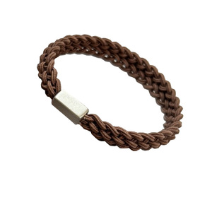 Élastiques à cheveux tressés faits à la main, épaissis, en tissu uni, pour usage quotidien - Product Image 5
