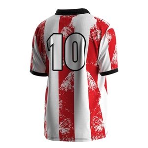 Conjuntos de Uniformes de Fútbol con Corte Atlético y Costuras Profesionales, Camiseta de Fútbol con Diseño Retro a Rayas, Esencial para Clubes - Product Image 3