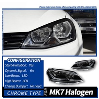 Kit de phares LED DRL en forme de V pour VW Golf MK7, double lentille de projecteur, remplacement des phares avant de voiture