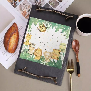 Printed Lion Shaped Square Paper Napkins 33x33cm For Themed Party Disposable Serviettes - Product Image 4