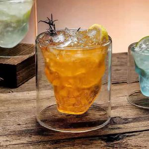 Taza de café con cabeza de <span class=keywords><strong>calavera</strong></span> transparente de doble capa, taza de <span class=keywords><strong>cristal</strong></span> para el hogar, Bar, Club, whisky, vino, Vodka y cerveza, <span class=keywords><strong>copa</strong></span> de vino - Product Image 5