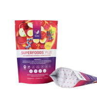 Sachet Doypack Personnalisé Imprimé avec Fermeture Zip Refermable, Sac Haute Barrière de Qualité Alimentaire pour Poudre de Superaliment et Complément Alimentaire