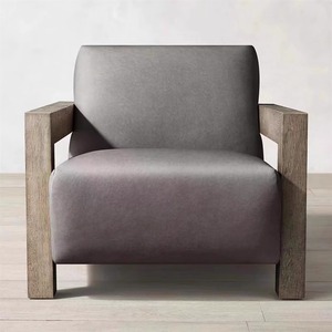 Bắc Âu wambah im lặng gió rất đơn giản Retro làm cũ Ghế sofa đơn Câu lạc bộ ban công Homestay giải trí Ghế phòng chờ lười biếng - Product Image 4