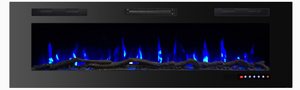 <span class=keywords><strong>Cheminée</strong></span> électrique décorative 3D avec lumière LED de 60 pouces, décoration de flamme de <span class=keywords><strong>feu</strong></span> pour la maison - Product Image 4