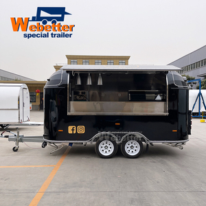 Webetter Carrello Ristorante Personalizzato, Food Truck, Bar Mobile per Succhi, Carretto per <span class=keywords><strong>Patatine</strong></span> Fritte e Dessert, Crepe Food Truck Trailer Completamente Attrezzato - Product Image 1