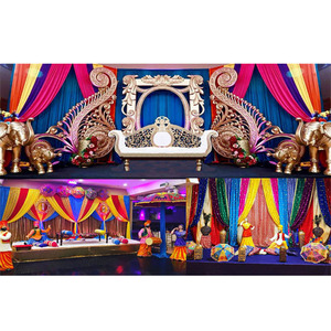 Nuevo Escenario Temático Punjabi Maiyan, Decoración de Escenario Mehndi de Diseño Estadounidense para Ceremonia Punjabi, Accesorios de Decoración de Escenario Mehndi con Temática Punjabi - Product Image 1