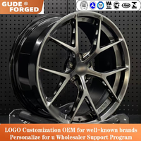 Jantes forgées GUDE 5x112 5x120 personnalisées, finition Black Diamond Platinum pour Porsche 911, BMW M2, E92, E81, F80, Audi R8, jantes de 18 à 22 pouces
