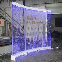 Mur à bulles LED incurvé en acrylique personnalisé pour les spas et les centres commerciaux, mur décoratif