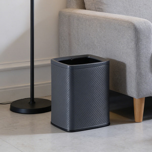 Home and guest room bathroom trash cans, hotel kitchen direct-disposal <b>bins</b>, lidless stainless steel <b>large</b>-capacity wastebaskets - Product Image 3