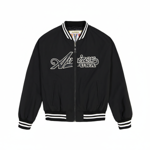 เสื้อแจ็กเก็ตบอมเบอร์ผ้าไนลอนสำหรับผู้ชายเสื้อกันลมผ้าไนลอนปักโลโก้เสื้อผ้าสตรีทแวร์ - Product Image 1