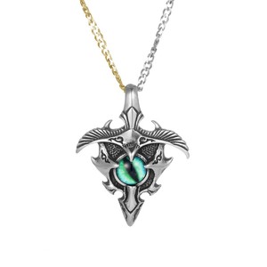 Collar de Titanio Estilo Europeo Americano, Colgante Retro Ojo del Diablo, Pájaro Divino Personalizado para Hombre SP908 - Product Image 5