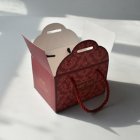Coffret cadeau en papier de luxe personnalisé FSC avec nœud papillon pour bonbons chocolat collations gâteau aux pommes avec poignée en corde impression logo