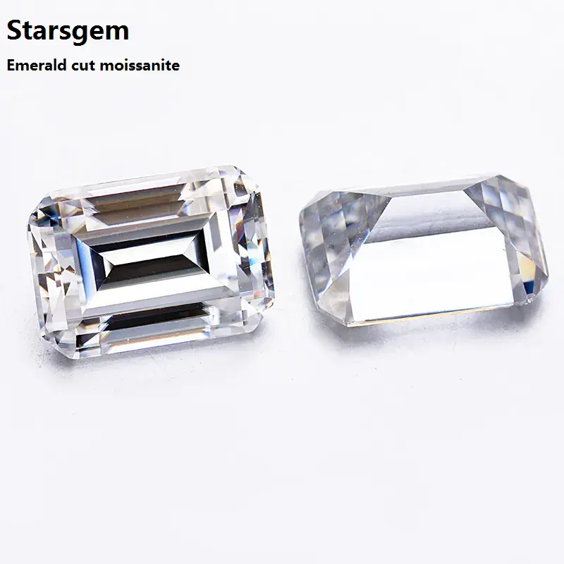 Starsgem Fabrieksprijs Groot Klein Formaat Grote Voorraad Wit Def Gh Vvs Losse Edelsteen Smaragd Geslepen Moissanite Diamant