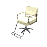 [ECCLIM]DANIEL (2) EC-003 Fauteuil de Barbier en Acier Inoxydable Mobilier de Salon Commercial Moderne Confortable pour Salon de Coiffure