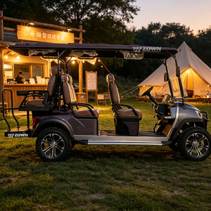 Carrito de Golf Eléctrico Resistente para Exteriores con Estructura Reforzada, Caja de Almacenamiento Multifuncional, Certificación CE, para Campos de Golf, Campus y Negocios - Product Image 1