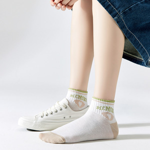 Women Ankle Socks Thin Breathable Cotton Gradient Pattern Summer Casual Loose Fit Boat Socks - Product Image 5