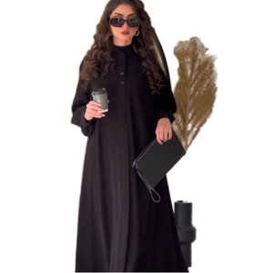 Abaya Musulmana de Primavera, Nueva Moda Urbana, Diseño Floral, Amplia, de Poliéster, Secado Rápido y Transpirable, para Bodas - Product Image 1