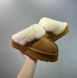 Zapatos de Mujer, Botines de Moda, Botas de Nieve Cálidas de Invierno con Forro de Felpa, Botas de Nieve Gruesas de Alta Calidad, Cómodas, con Cierre Deslizante, Zapatos Casuales para Exteriores - Product Image 4