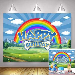 Fondo Fotográfico Colorido con Patas de Perro <span class=keywords><strong>para</strong></span> Cumpleaños, Fiesta de Mascotas, Baby Shower, Decoración <span class=keywords><strong>para</strong></span> Fiestas en Casa, Personalizable - Product Image 5