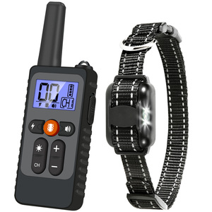 880 impermeable recargable eléctrico electrónico choque vibración voz mascota perro entrenamiento <span class=keywords><strong>Collar</strong></span> con control remoto - Product Image 2