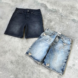 Custom Manufacturer Distress Wash Baggy Jeans <b>Shorts</b> Fashion Streetwear Cotton <b>Men</b> Denim <b>Shorts</b> High Quality - Product Image 1