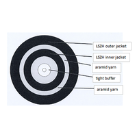 Kabel bulat 5.0mm OD putih LSZH G657A1 kabel dalam dan luar ruangan SC APC kabel Patch optik serat optik