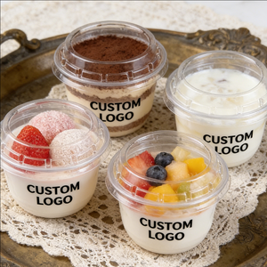 Vasos de Plástico PP de 500 ml para Batidos, Vasos Desechables para Postres - Product Image 1