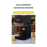 Producto más nuevo de fábrica, máquina de sellado de latas completamente automática, selladora de latas de jugo de café y té de burbujas con pantalla