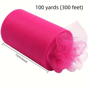 Rollos de tul de <span class=keywords><strong>6</strong></span> pulgadas por 100 yardas (300 pies) Carrete de tela Tela de cinta de tul - Product Image 3