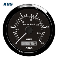 Speedometer GPS KUS SEA-V Series 85mm 0~15/30/60 Knots 12V/24V untuk Kapal Universal